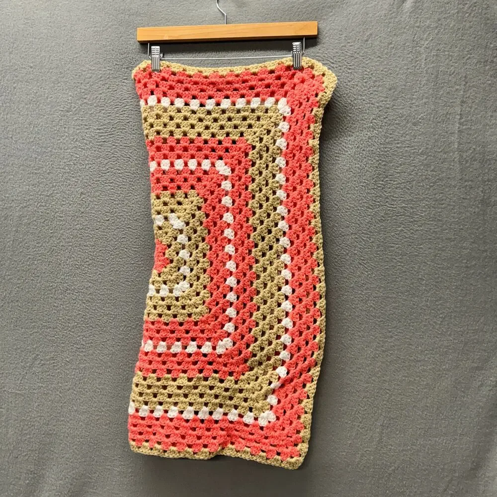 UNISEX‎ Baby Blanket Handmade Classic Retro Look Afghan NWOT STYLE #1166